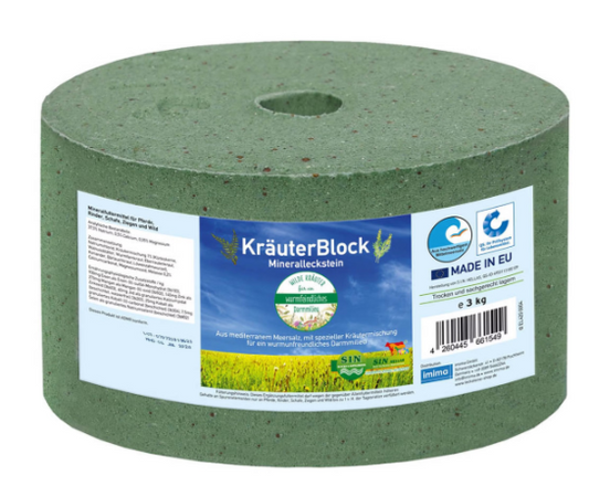 Kräuter Block Mineralleckstein