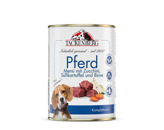 Pferd mit Süßkartoffel, Zucchini und Birne