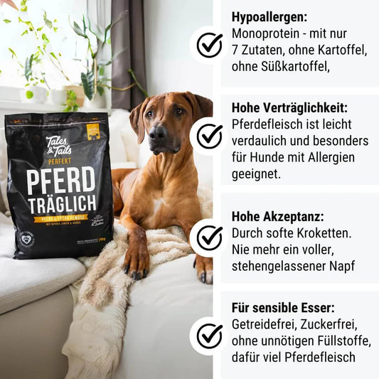 softes Trockenfutter: Pferd träglich